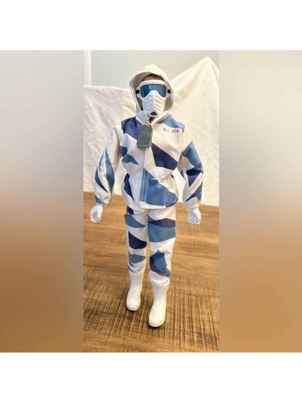 Vintage 1996 Hasbro Pawtucket GI Joe in Alpine Assault Artic Camo with ski mask